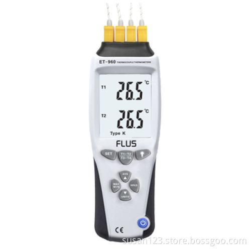 4-Channel K-Type Digital Thermometer Thermocouple Sensor